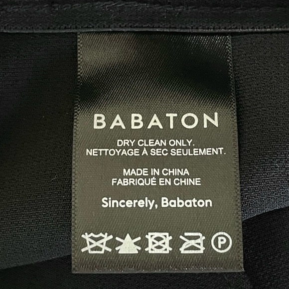 Aritzia Babaton Cassatt High Waist Slit Hem Slim Suiting Pant Black - Picture 16 of 16